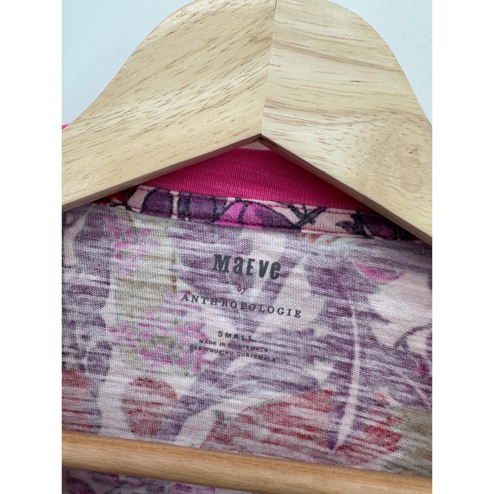 Maeve by Anthropologie Owl Woodland Mushroom Boxy Fit Long Sleeve Shirt Sz Small - Picture 7 of 8
